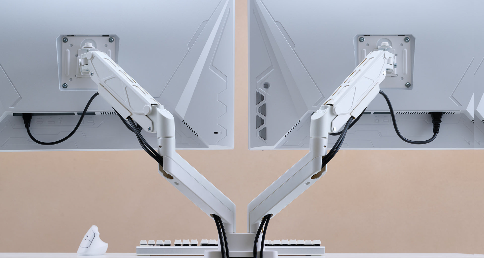 ULTRARM monitor arm and Moodular wooden monitor stand — modular, ergonomic, and designed for VISION ultrawide monitors. Enhances comfort, saves space, and elevates your workspace with precision craftsmanship.